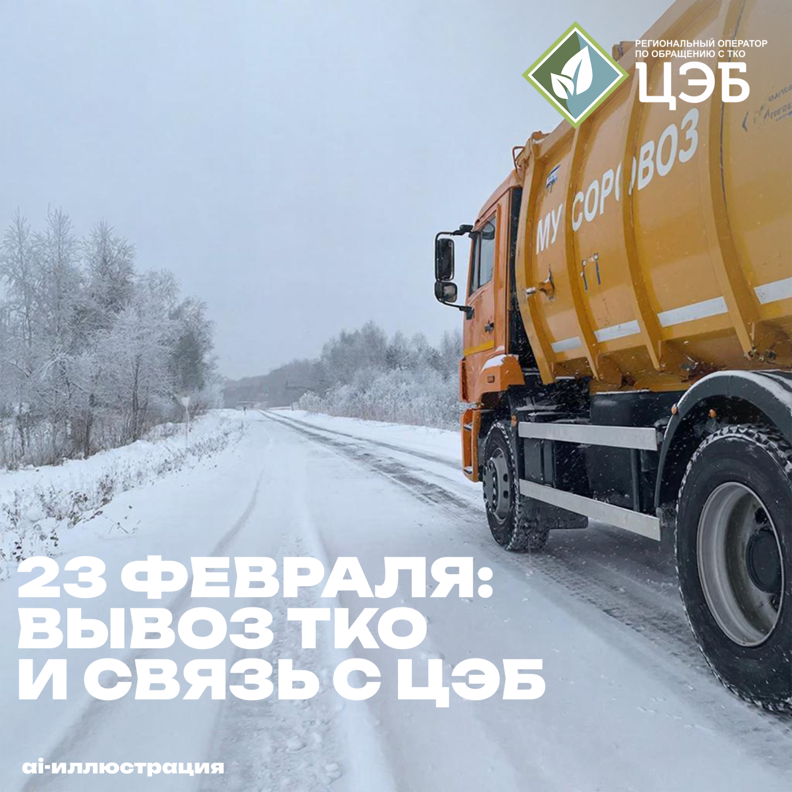 23 февраля: как будет работать регоператор и экипажи мусоровозов?