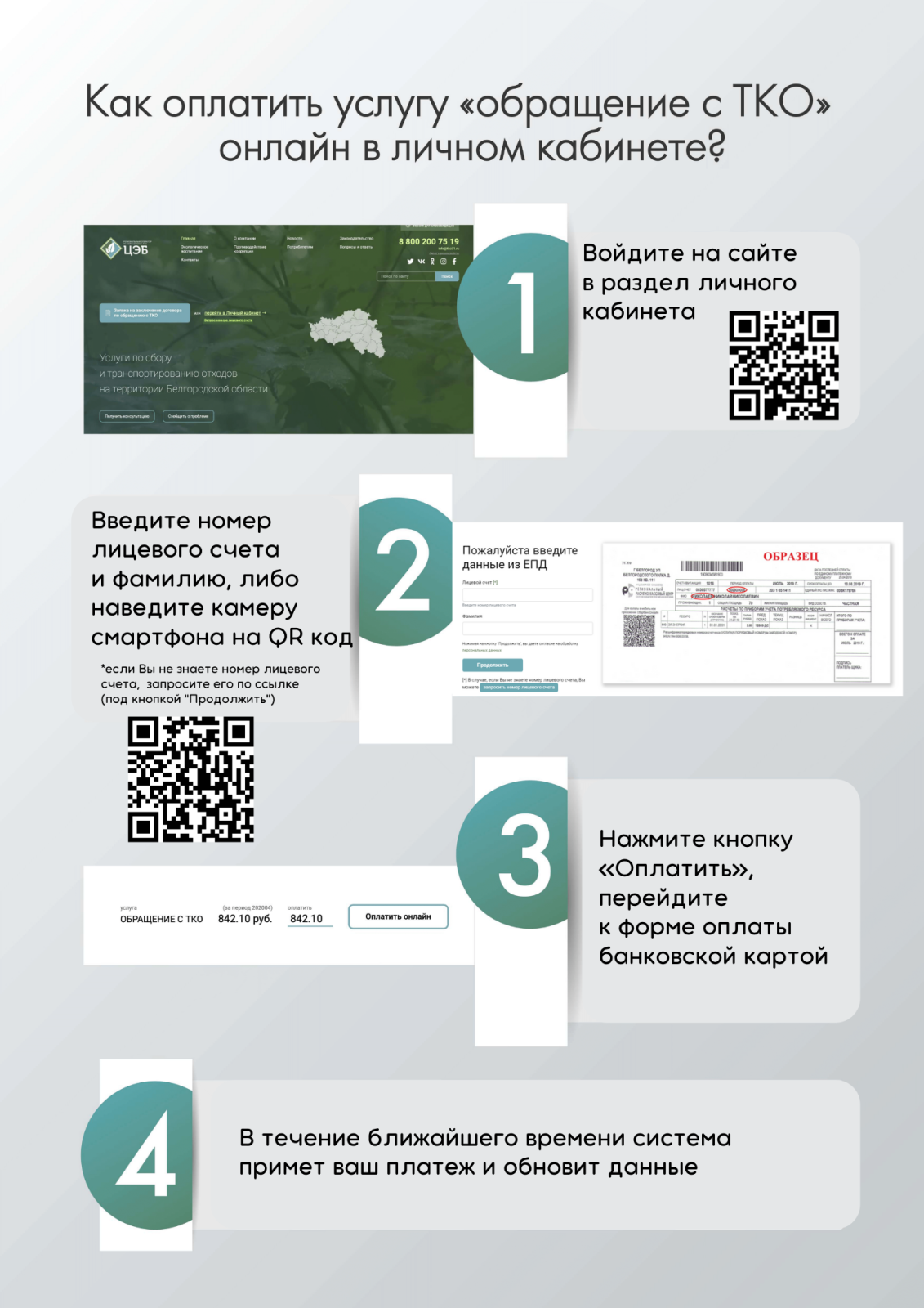 КАК ОПЛАТИТЬ УСЛУГУ «ОБРАЩЕНИЕ С ТКО» ОНЛАЙН? - Центр Экологической  Безопасности Белгородской области